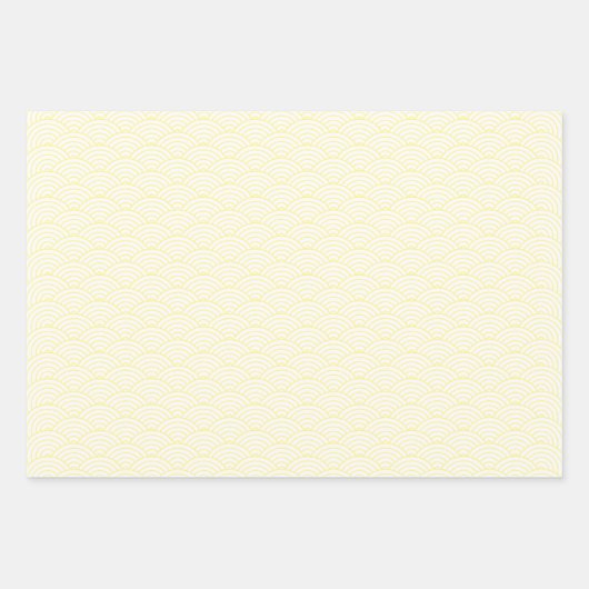 Moderne gele zwarte witte geometrische Japanse gol Inpakpapier Vel (Voorkant 3)