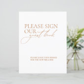 Moderne Gelieve Ons Gastboek Te Ondertekenen Trouw (Staand voorkant)