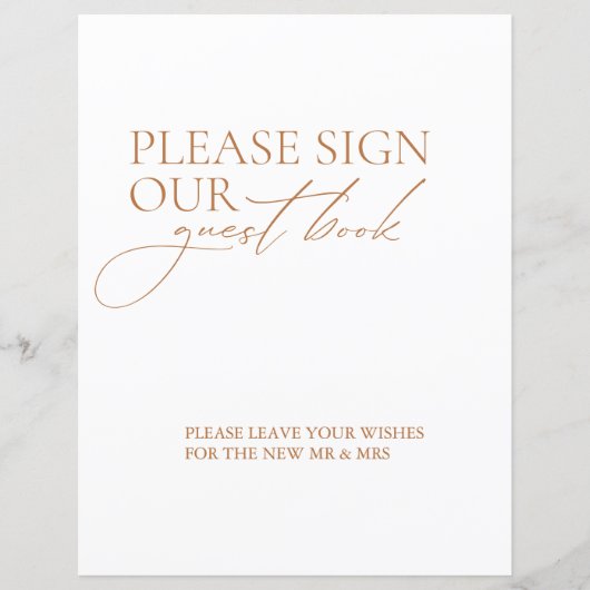 Moderne Gelieve Ons Gastboek Te Ondertekenen Trouw (Voorkant)