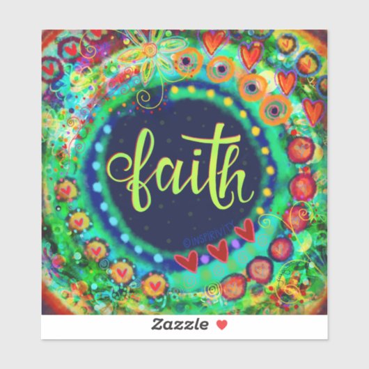 Moderne Geloof Groene Boho Whimsical Leuke Inspira Sticker (Vel)