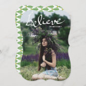 Moderne Geloof Handlettering Script Vakantiefoto Feestdagenkaart (Voorkant / Achterkant)