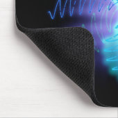 Moderne geluidsgolven met neongloed muismat (Hoek)