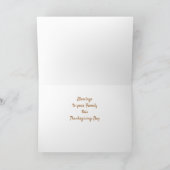 Moderne gelukige Thanksgiving Day kaart (Binnen)