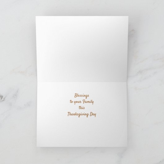 Moderne gelukige Thanksgiving Day kaart (Binnen)