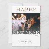 Moderne gelukkig nieuwjaar 2023 foto kerstkaart (Voorkant)