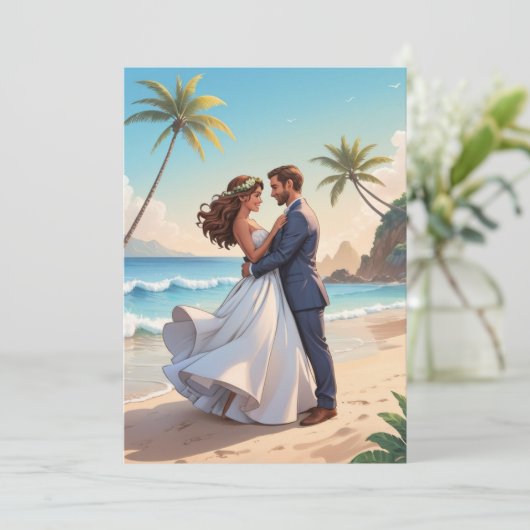 moderne gelukkig tot in lengte van dagen elopement kaart (Staand voorkant)