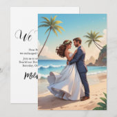 moderne gelukkig tot in lengte van dagen elopement kaart (Voorkant / Achterkant)