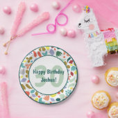 Moderne Gelukkige 30e Verjaardag Aangepaste Naam Papieren Bordje (Feest)