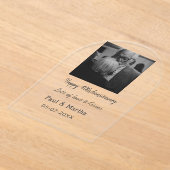 Moderne gelukkige 40ste verjaardag voeg naam datum acryl uitnodigingen (Laagn)