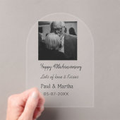 Moderne gelukkige 40ste verjaardag voeg naam datum acryl uitnodigingen (Insitu (Draagbaar))