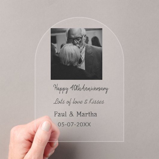 Moderne gelukkige 40ste verjaardag voeg naam datum acryl uitnodigingen (Insitu (Draagbaar))