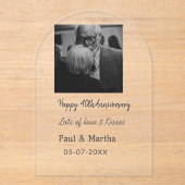 Moderne gelukkige 40ste verjaardag voeg naam datum acryl uitnodigingen (Voorkant)