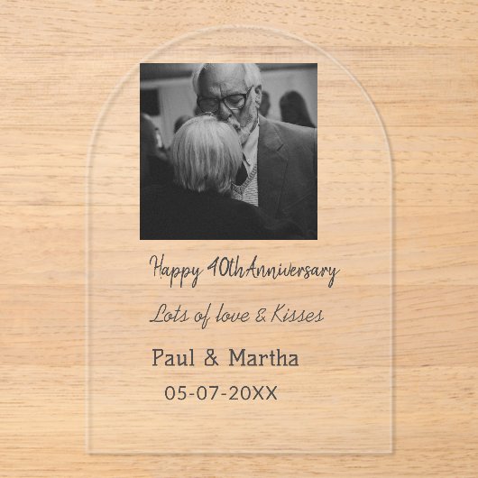 Moderne gelukkige 40ste verjaardag voeg naam datum acryl uitnodigingen (Voorkant)