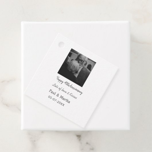 Moderne gelukkige 40ste verjaardag voeg naam datum bedankjes labels (In situ)