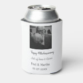 Moderne gelukkige 40ste verjaardag voeg naam datum blikjeskoeler (Blikje Achterkant)