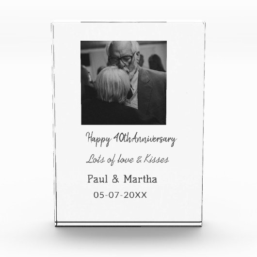 Moderne gelukkige 40ste verjaardag voeg naam datum fotoblokken (Voorkant)