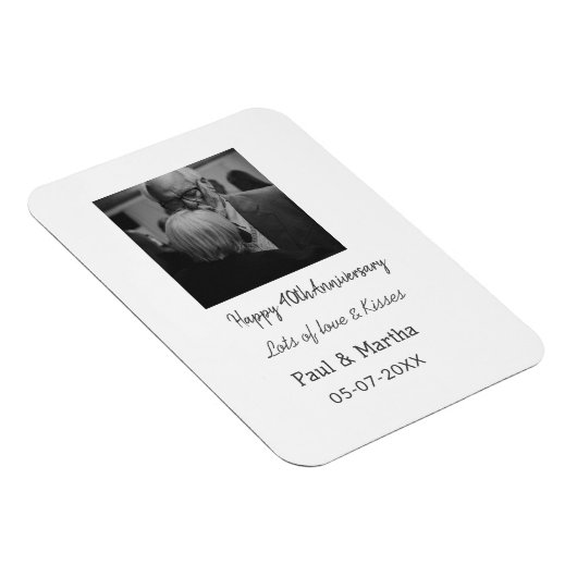 Moderne gelukkige 40ste verjaardag voeg naam datum magneet (Rechterzijde)