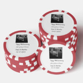 Moderne gelukkige 40ste verjaardag voeg naam datum poker chips (Opstapeling)