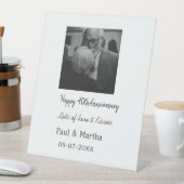 Moderne gelukkige 40ste verjaardag voeg naam datum reclamebord met voetstuk (Insitu)