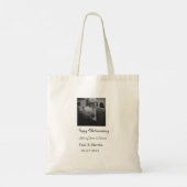 Moderne gelukkige 40ste verjaardag voeg naam datum tote bag (Achterkant)