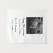 Moderne gelukkige 40ste verjaardag voeg naam datum wandkleed (Voorkant (horizontaal))