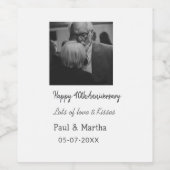 Moderne gelukkige 40ste verjaardag voeg naam datum wijn etiket (Enkel label)