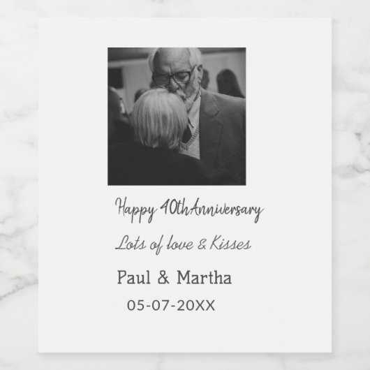 Moderne gelukkige 40ste verjaardag voeg naam datum wijn etiket (Enkel label)