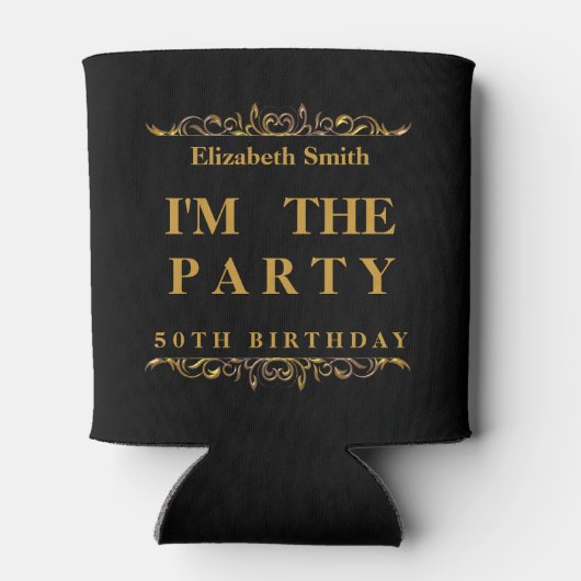 Moderne Gelukkige 50ste Verjaardag Blikjeskoeler (Achterkant)