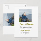 Moderne gelukkige 50ste verjaardag voeg naam datum briefkaart (Voorkant / Achterkant)