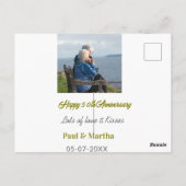 Moderne gelukkige 50ste verjaardag voeg naam datum briefkaart (Achterkant)