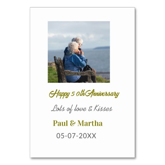 Moderne gelukkige 50ste verjaardag voeg naam datum kaart (Achterkant)