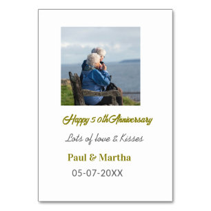 Moderne gelukkige 50ste verjaardag voeg naam datum kaart