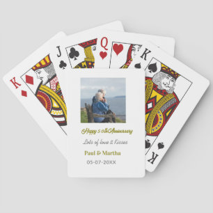 Moderne gelukkige 50ste verjaardag voeg naam datum pokerkaarten
