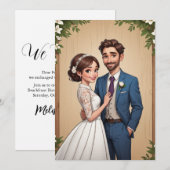 moderne gelukkige-ever-after-ontvangst na een elop kaart (Voorkant / Achterkant)