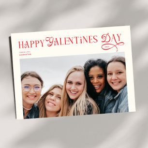 Moderne Gelukkige Galentines Dag Beste Vriendinnen Feestdagenkaart