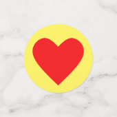 Moderne, gelukkige gezichten in lichtblauw en geel confetti (Kleine voorkant)