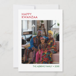 Moderne gelukkige Kwanzaa foto vakantiekaart Feestdagenkaart