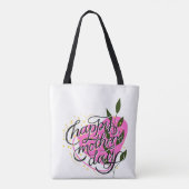 Moderne Gelukkige Moederdag Tote Bag (Achterkant)