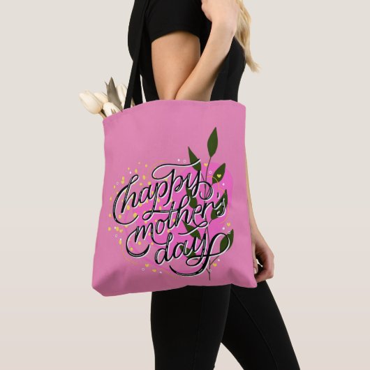 Moderne Gelukkige Moederdag Tote Bag (Dichtbij)
