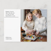 Moderne, gelukkige Pasen met Foto Briefkaart (Voorkant)