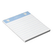 Moderne gelukkige tand beklede tandarts notitieblok (Schuin)