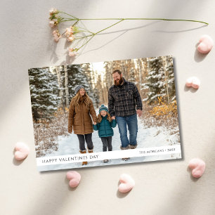 Moderne gelukkige Valentijnsdag familie baby foto Feestdagenkaart