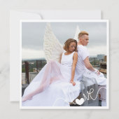 Moderne Gelukkige Valentijnsdag Rode Foto Feestdagenkaart (Achterkant)