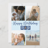 Moderne Gelukkige Verjaardag Pap Fotocollage Feestdagenkaart (Voorkant)