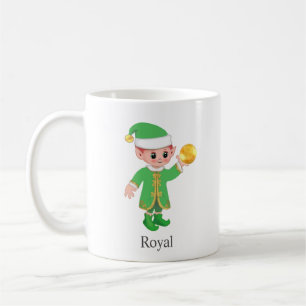 Moderne Geluks-Elf met Calligrafie & Monogram Koffiemok