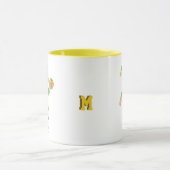 Moderne Geluks-Elf met Calligrafie & Monogram Mok (Midden)