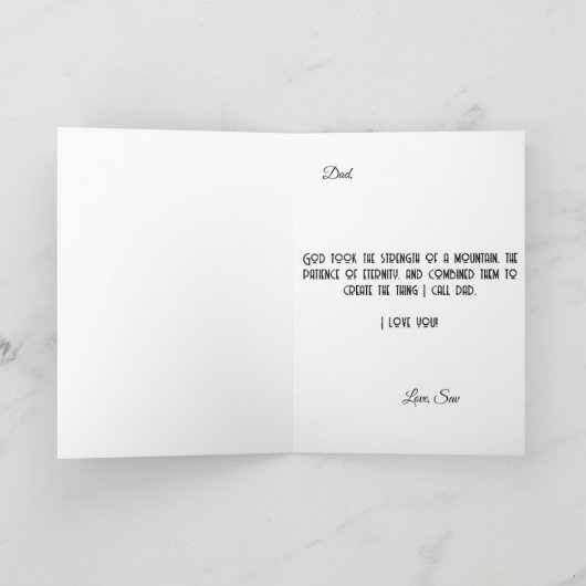 Moderne gelukskaart voor Vaderdag Kaart (Binnen)