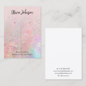 Moderne Gem Marmeren Sieraden Oorbel Display Visitekaartje (Voorkant / Achterkant)