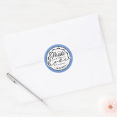Moderne 'Gemaakt met Liefde' Cirkel Label Sticker (Envelop)