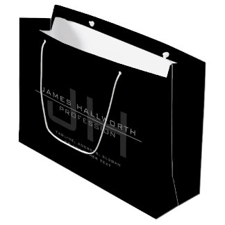 Moderne gemarkeerde initialen (of andere tekst) Gr Groot Cadeauzakje